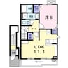 エスペランサ白国Ⅰ 1LDKの間取り