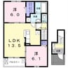 ロアーノ 2LDKの間取り