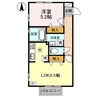 グレース古川　A棟 1LDKの間取り