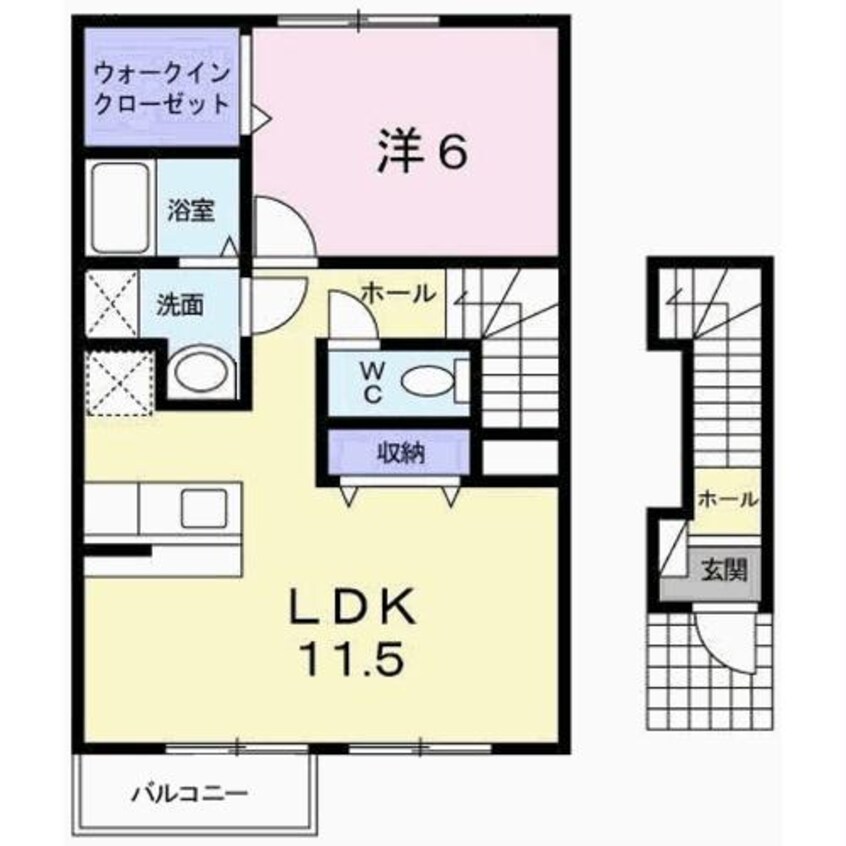 間取図 アンソレイエ飾磨