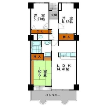 間取図 シャトゥブランシェ