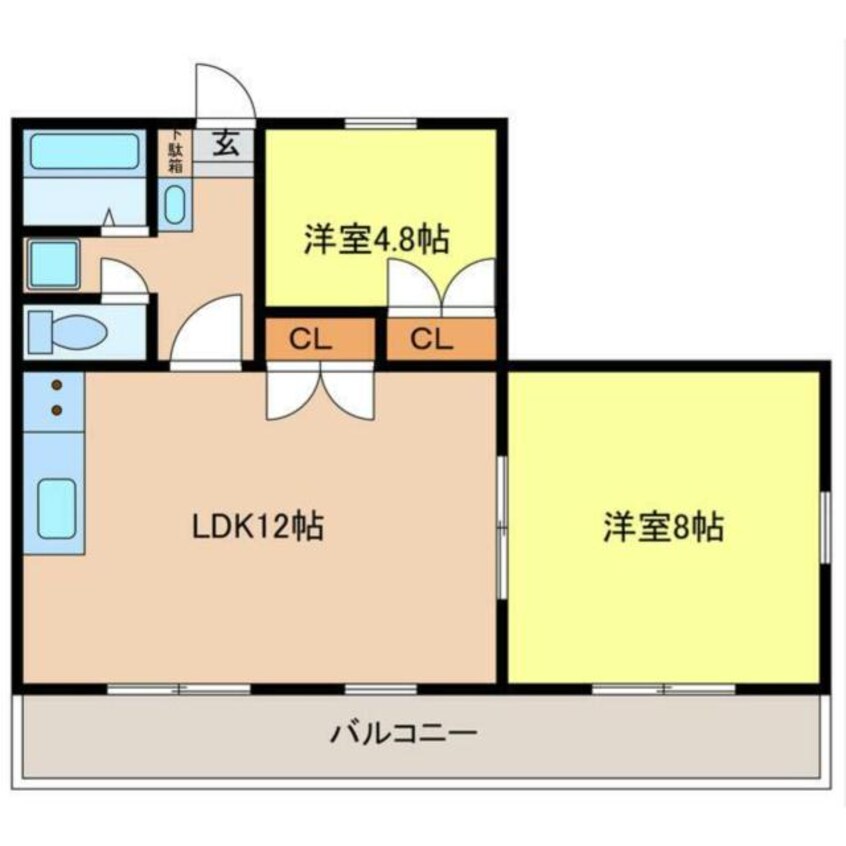 間取図 コンパスローズ白浜