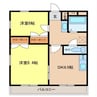 コンパスローズ白浜 2DKの間取り