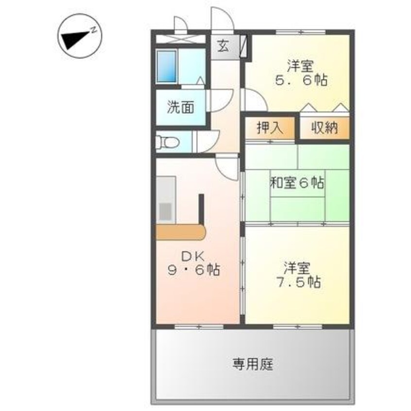 間取図 コンフォール大塩