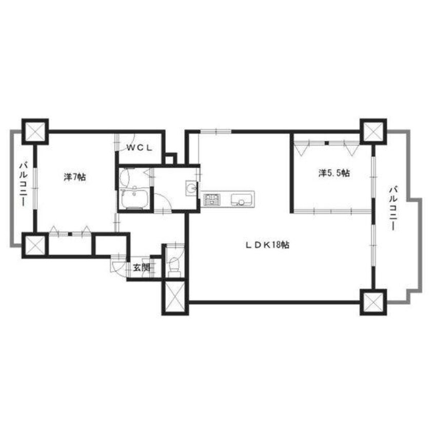 間取図 マンション優雅Ⅲ