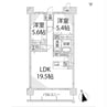 キャッスルコート田寺東 2LDKの間取り