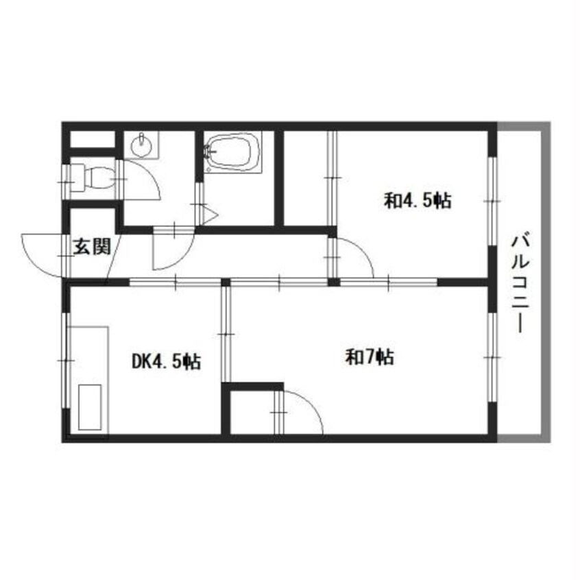 間取図 シャトー東洋