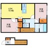 メゾンキャレＡ棟 2LDKの間取り