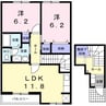 レジデンス東蒲田 2LDKの間取り