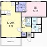 グランペール古賀 1LDKの間取り