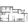 クリスタルハイツ土山 1LDKの間取り