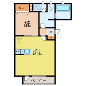 間取図 ＭＩＳＴＲＡＬ西延末Ⅰ