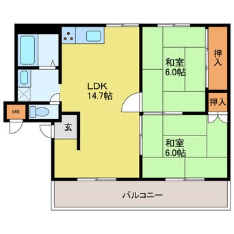 間取図 モアークレスト飾磨