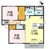 フォレスト構 2LDKの間取り
