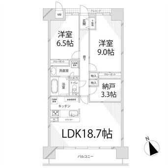 間取図 キャッスルコート飾磨