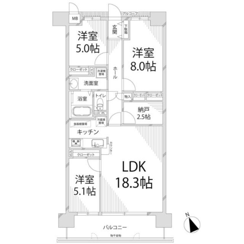 間取図 キャッスルコート飾磨