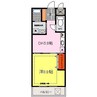 ドルチェヴィータ 1DKの間取り