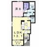 Rグレイ砥堀 1LDKの間取り