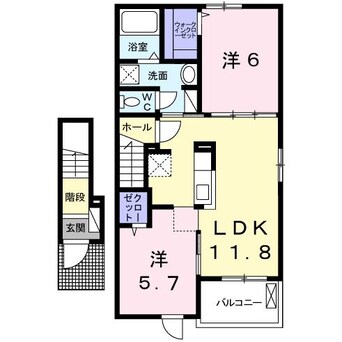 間取図 Rグレイ砥堀