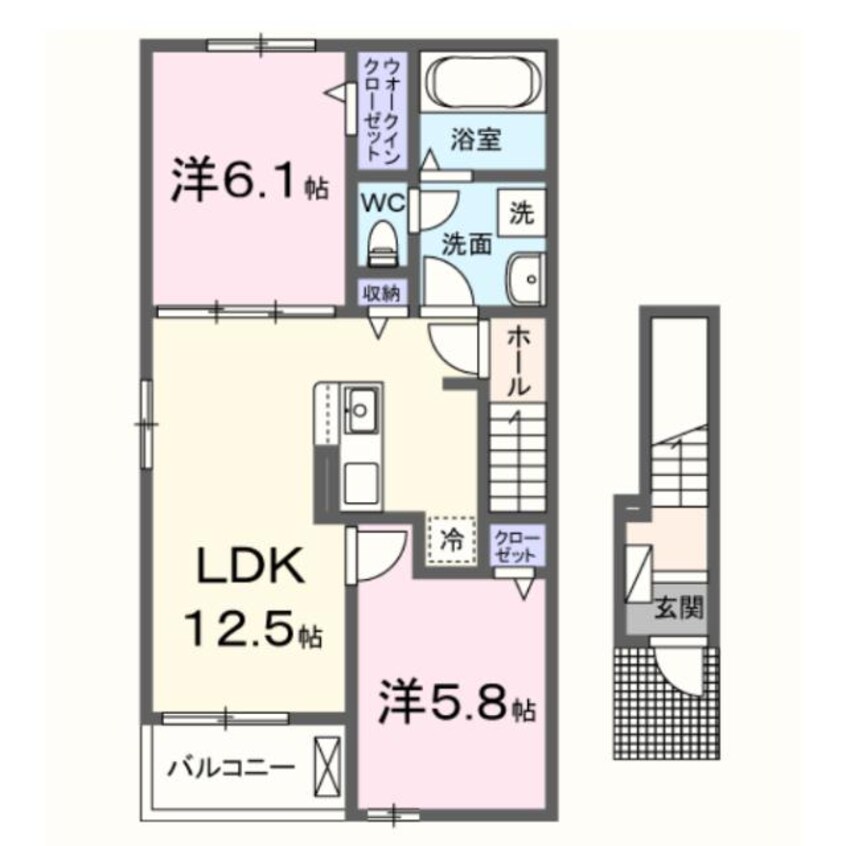 間取図 フローリッシュ・メゾン上野田2