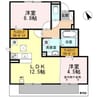 グレイス五軒邸 2LDKの間取り