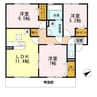 オーハマヴィラ 3LDKの間取り