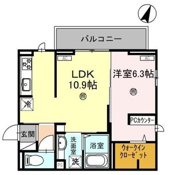 間取図 D-PLACE駅南大路