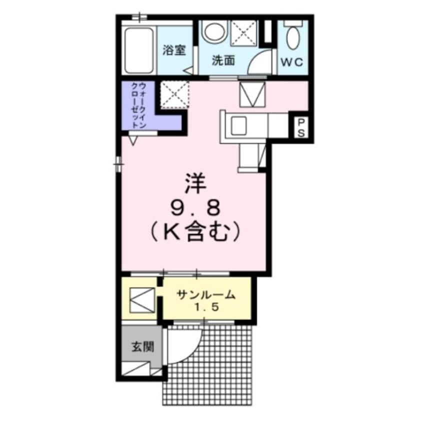 間取図 グリュック八代