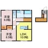 ルマ　カミダイ 2LDKの間取り