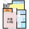 リープラス姫路宮上町 1Kの間取り