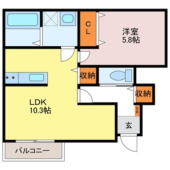 間取図 シエナフローラⅡ番館