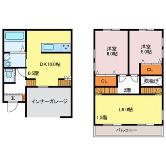 間取図 スキップコート中野田