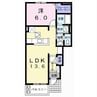 ＡＺ庵 1LDKの間取り