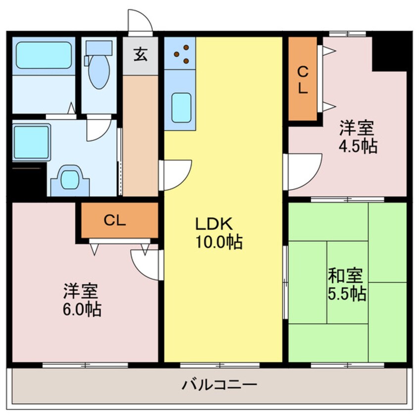 間取図 ソレーユ南条