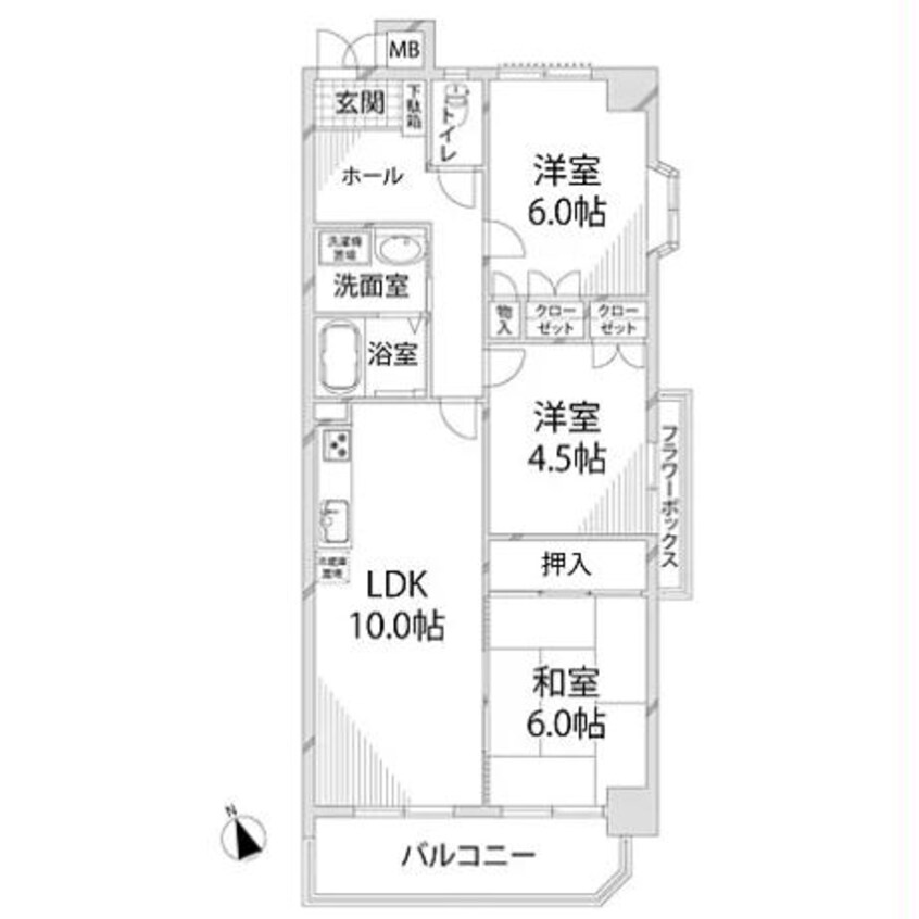 間取図 シャトレ北条