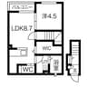 N.I.S 1LDKの間取り