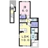 NobleⅡ 1LDKの間取り