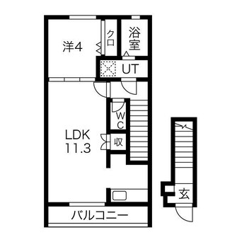 間取図 カプラン飾磨Ⅱ