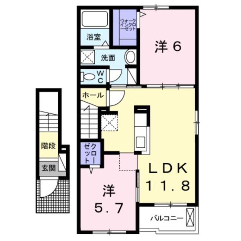 間取図 ヌォーヴォ・ドラーゴⅠ