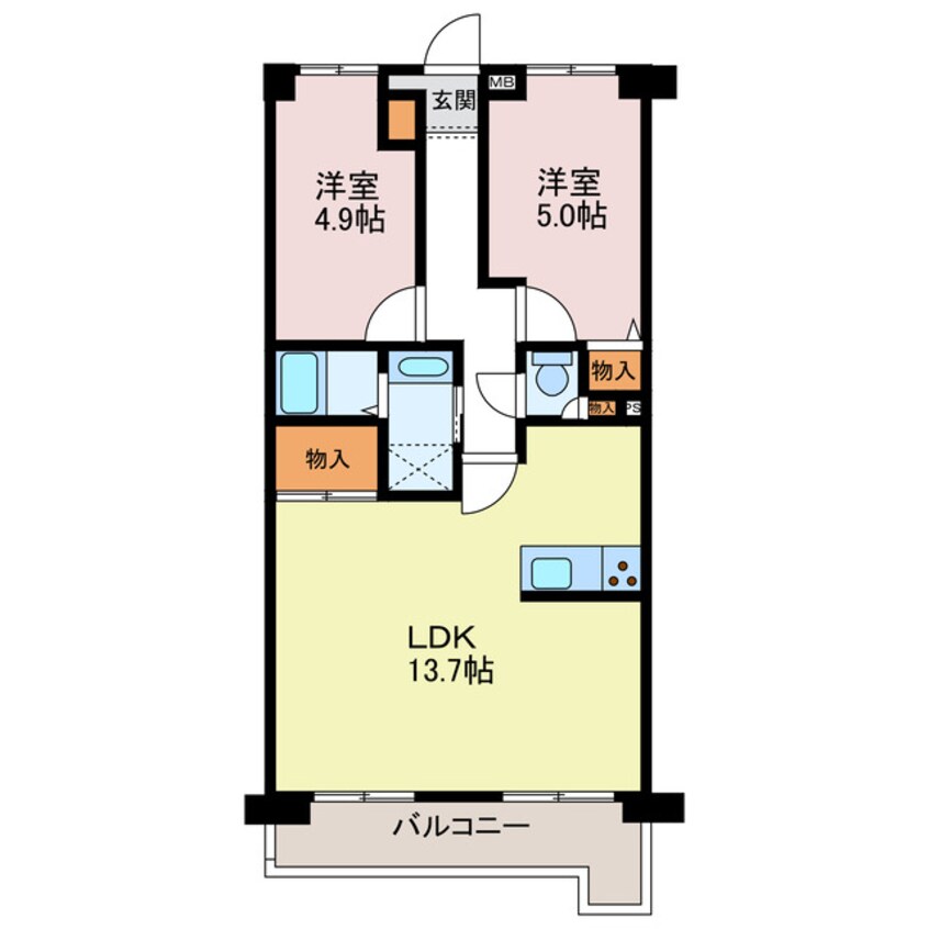 間取図 プレステージ姫路御国野