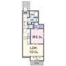 サンセールⅡ　A 1LDKの間取り