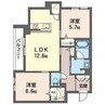 メゾンくにみち 2LDKの間取り