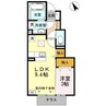 コンフォール蓼野 1LDKの間取り