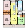 西新在家マンション 3LDKの間取り