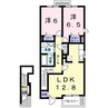アルモニー　メゾンⅡ 2LDKの間取り