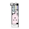 ザ　ベース東姫路 1Kの間取り
