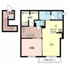 メゾン　ラ・ソルピアB棟 1LDKの間取り