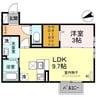 サントレーフル 1LDKの間取り