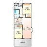 コンフォース大開 2LDKの間取り