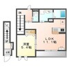 フォレスト土山 1LDKの間取り